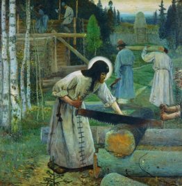 Heiligen Sergius 'Arbeit (Mittelteil des Triptychons) Heiligen Sergius 'Arbeit (Mittelteil des Triptychons)