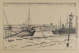 Die englische Embankment bei Schnee Die englische Embankment bei Schnee