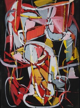 Composition sur fond rouge et noir Composition sur fond rouge et noir