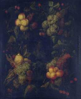 Fruit Garland Rund um einen Relief Fruit Garland Rund um einen Relief