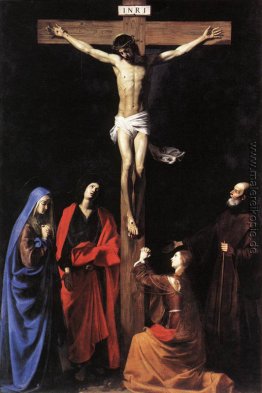 Christus am Kreuz mit Maria, Maria Magdalena, St. John und St. F Christus am Kreuz mit Maria, Maria Magdalena, St. John und St. F