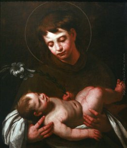 Der Heilige Antonius von Padua die Baby Jesus hält Der Heilige Antonius von Padua die Baby Jesus hält