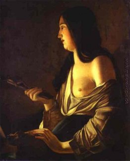Reue Magdalene, auch genannt Magdalene in einem flackernden Lich Reue Magdalene, auch genannt Magdalene in einem flackernden Lich