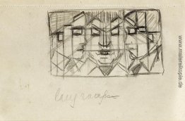 Komposition mit drei Köpfen (von Skizzen 13) Komposition mit drei Köpfen (von Skizzen 13)