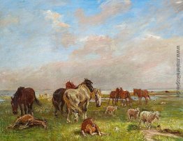 Eine Gruppe von Pferden, Saltholmen Eine Gruppe von Pferden, Saltholmen