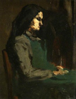 Frau mit einem grünen Schürze Frau mit einem grünen Schürze