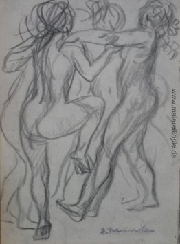 Drei nackte Frauen tanzen Drei nackte Frauen tanzen