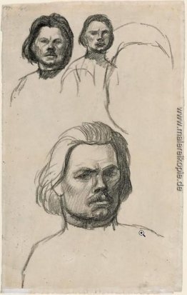 Studium der Portrait von Maxim Gorki Studium der Portrait von Maxim Gorki