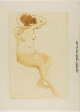 Femme de Trois Quarts Se coiffant Femme de Trois Quarts Se coiffant