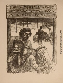 Auf der feindliche Land - russische Gefangene hungert Hunger Auf der feindliche Land - russische Gefangene hungert Hunger