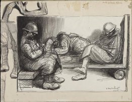 Entre Deux Trains - Originale Zeichnung Entre Deux Trains - Originale Zeichnung