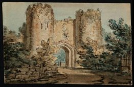 Ein Gateway mit zwei Rundtürmen Ein Gateway mit zwei Rundtürmen