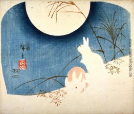Untitled (Zwei Kaninchen, Pampas-Gras und Vollmond) Untitled (Zwei Kaninchen, Pampas-Gras und Vollmond)
