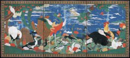 Vögel, Tiere und Blütenpflanzen in Imaginary Szene Vögel, Tiere und Blütenpflanzen in Imaginary Szene
