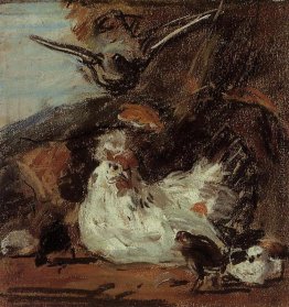 Eine Henne und ihre Küken (nach Melchior d'Hondecoeter) Eine Henne und ihre Küken (nach Melchior d'Hondecoeter)
