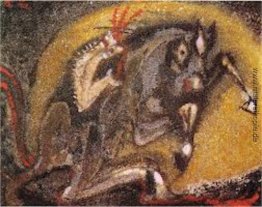 Pferd von einem Fisch angegriffen Pferd von einem Fisch angegriffen