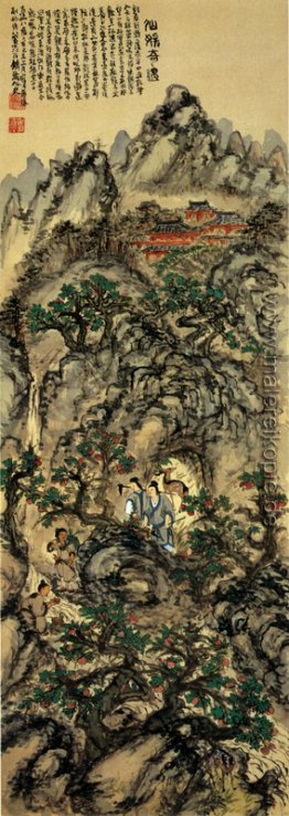 Tomioka Tessai Begegnung mit Immortal Frauen Tomioka Tessai Begegnung mit Immortal Frauen