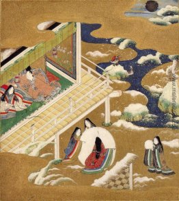 Illustration des Genji Monogatari (Asagao, The Blue Bell) Illustration des Genji Monogatari (Asagao, The Blue Bell)