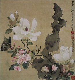 Magnolia und aufrecht Felsen Magnolia und aufrecht Felsen