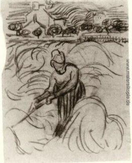 Frau, die im Weizenfeld Frau, die im Weizenfeld