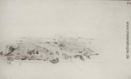 Hohe Ufer mit Boot und geplante Brücke Hohe Ufer mit Boot und geplante Brücke