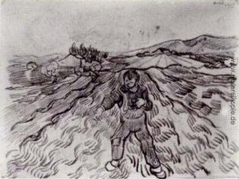 Feld mit einem Sämann Feld mit einem Sämann