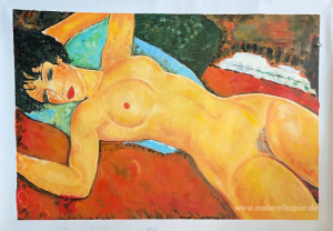 Sleeping Nude mit offenen Armen (Red Nude)