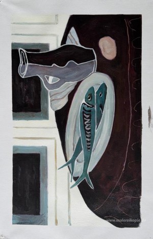 Flasche und Fisch