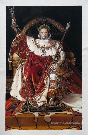 Porträt von Napoléon auf dem Kaiserthron