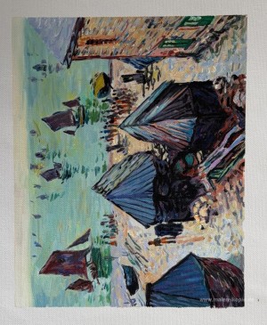 Die Abfahrt der Boote, Etretat