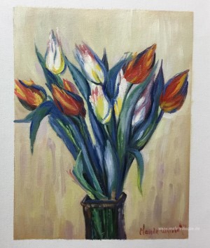 Vase mit Tulpen