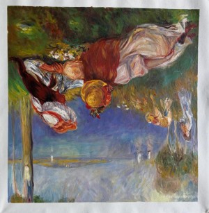 Mädchen am Ufer des Meeres