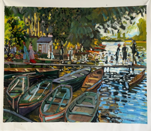 Badegäste bei La Grenouillere
