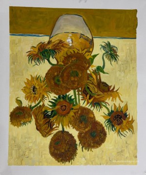 Stillleben - Vase mit fünfzehn Sonnenblumen