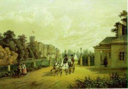 Eingang in Verkiai Palace, Vilnius, Litauen Eingang in Verkiai Palace, Vilnius, Litauen