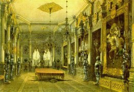 Rittersaal in Verkiai Palace, Vilnius, Litauen Rittersaal in Verkiai Palace, Vilnius, Litauen