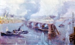 Durchbruch des Dnepr militärischen Flotte in Loyev während des p Durchbruch des Dnepr militärischen Flotte in Loyev während des p