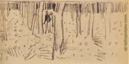 Paar zu Fuß zwischen den Baumreihen Paar zu Fuß zwischen den Baumreihen