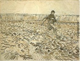 Sämann bei untergehender Sonne Sämann bei untergehender Sonne