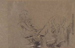 Studie für `The Little Tea Party ' Studie für `The Little Tea Party '