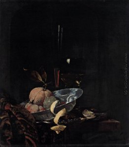 Stillleben mit Obst, Gläser, und eine Wanli Bowl Stillleben mit Obst, Gläser, und eine Wanli Bowl