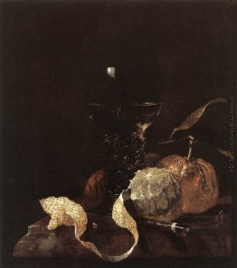 Stillleben mit Zitronen, Orangen und ein Glas Wein Stillleben mit Zitronen, Orangen und ein Glas Wein
