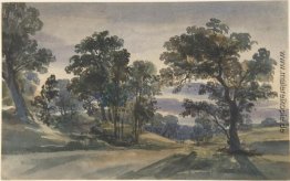 Ein Parkland-Ansicht in der Abenddämmerung Ein Parkland-Ansicht in der Abenddämmerung