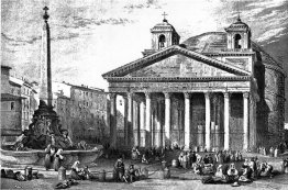 Das Pantheon in Rom, Zeichnung von Leitch, Stich von WB Cooke Das Pantheon in Rom, Zeichnung von Leitch, Stich von WB Cooke