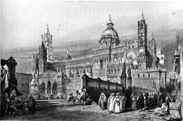Palermo Kathedrale, Zeichnung von Leitch, Stich von JH Le Keux Palermo Kathedrale, Zeichnung von Leitch, Stich von JH Le Keux