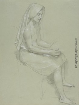 Studie einer Sitz Veiled Weibliche Figur Studie einer Sitz Veiled Weibliche Figur