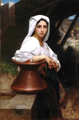 Italian Girl Drawing Wasser Italian Girl Drawing Wasser