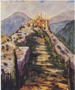 Mit Blick auf das befestigte Dorf Eze Mit Blick auf das befestigte Dorf Eze