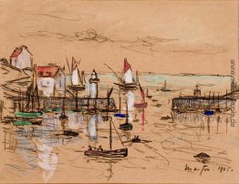 Der Eingang zum Hafen von Sauzon Der Eingang zum Hafen von Sauzon