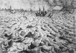 Seelandschaft mit einer Ansicht von Antwerpen Seelandschaft mit einer Ansicht von Antwerpen